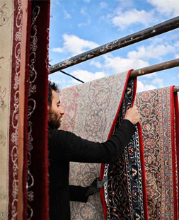 خشک کردن قالی در قالیشویی آریاشهر